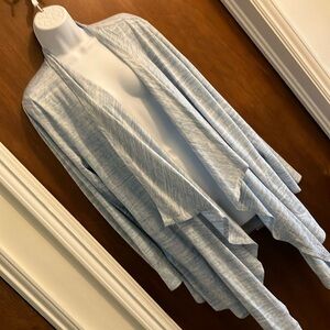 Soma cotton modal long sleeve open top.size XL. Light Blue